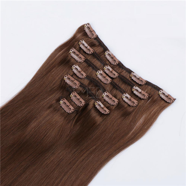 Clip in human hair extensions LJ018